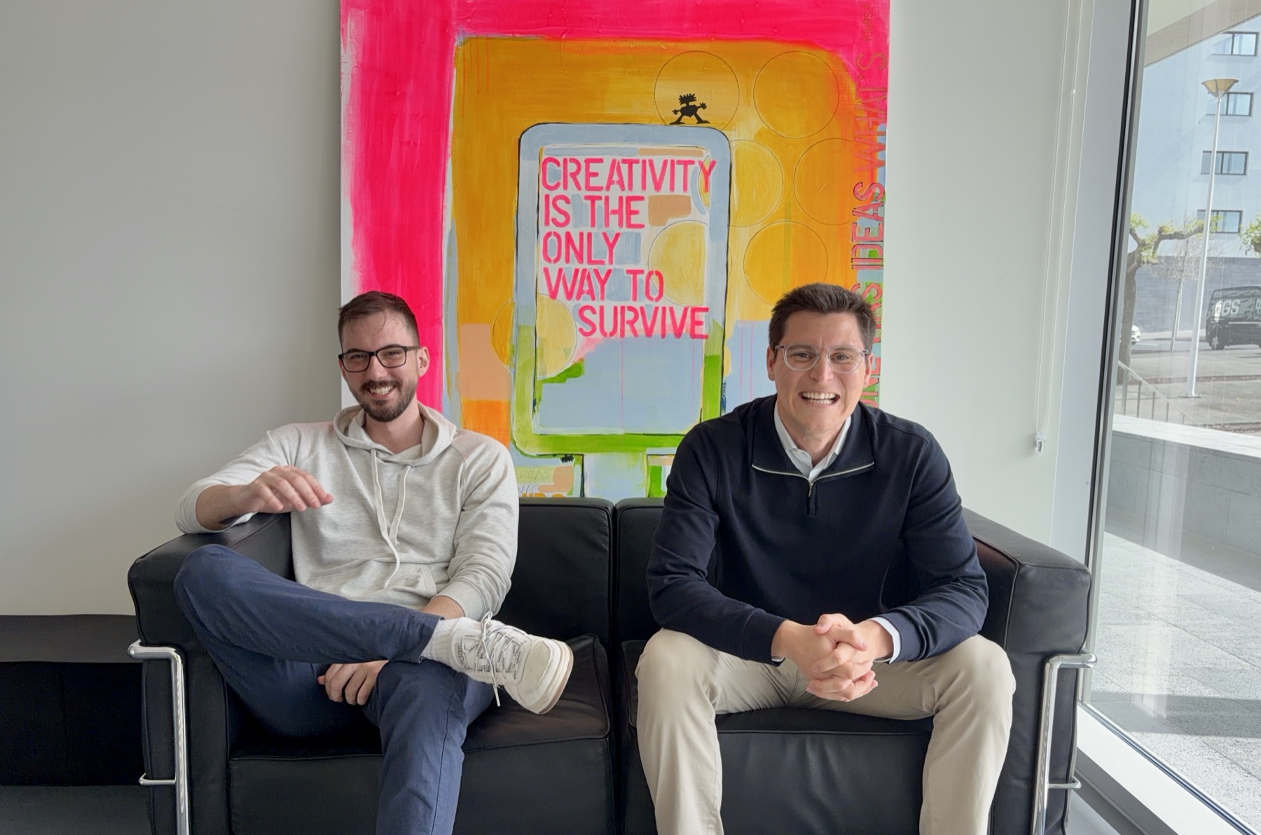 João and Pedro at work