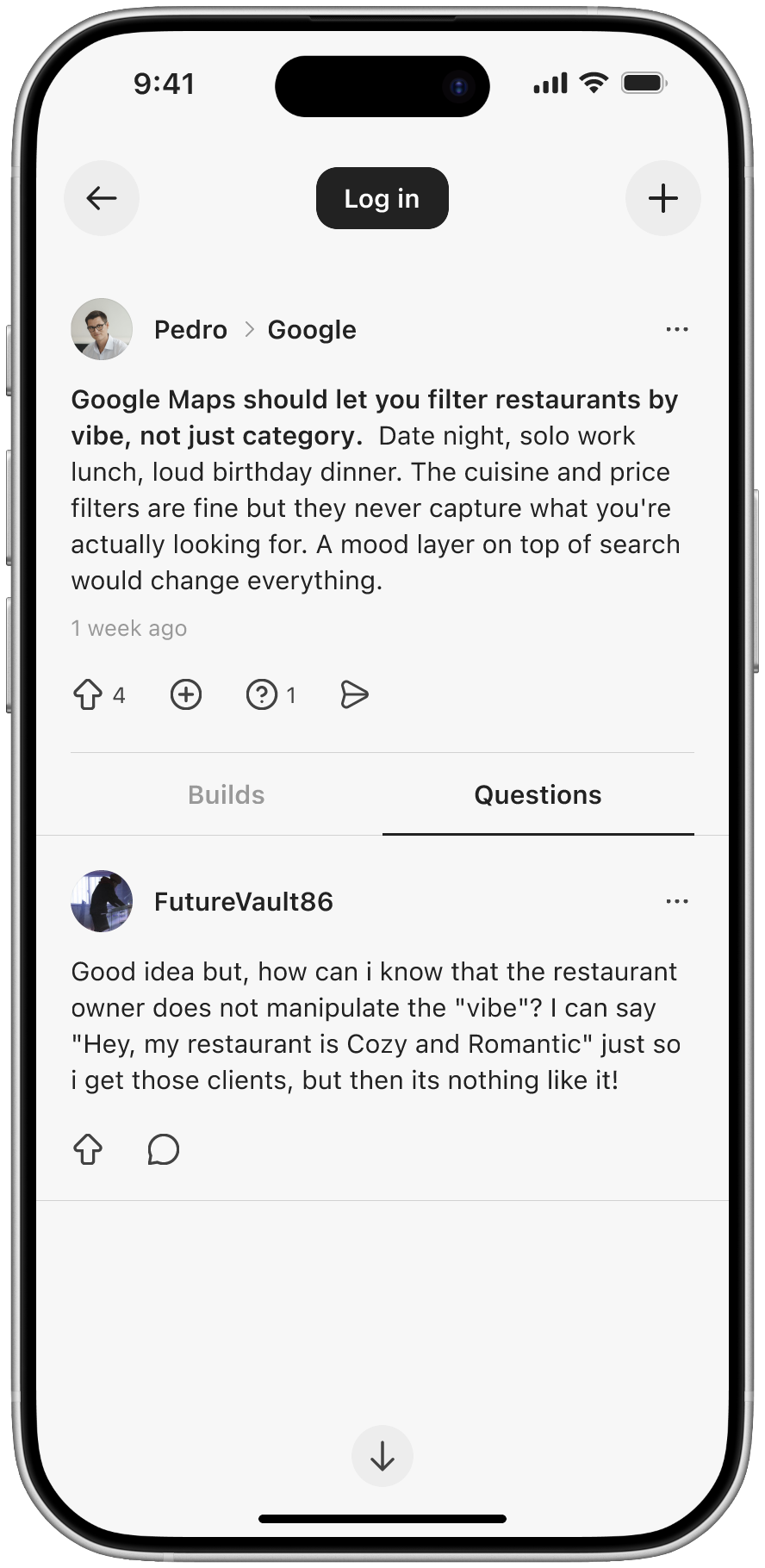 The Specscreen app on a phone